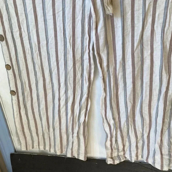 Spiaggia Dolce Lady S Decorative Buttonside Casual Beach Pull On Pants Wide Leg - Picture 8 of 16